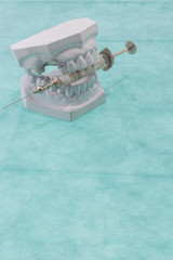 dental impression with surgical instruments