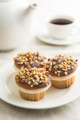 Sweet hazelnut muffins.