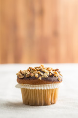 Sweet hazelnut muffin.