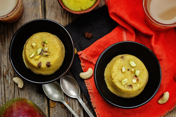 Indian Sooji mango Halwa