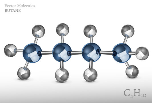 Butane Molecule vector