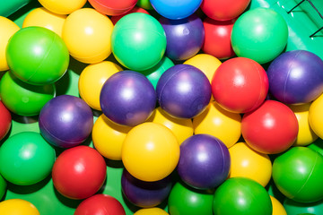 Ball pit full of plastic balls