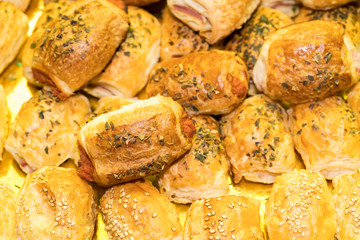 A heap of sausage rolls