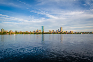 The Boston skyline and Charles River, seen from Cambridge, Massa