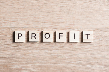 Fototapeta premium business conceptual word of wooden elements with letters