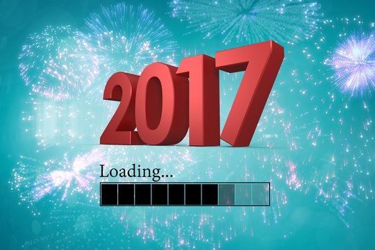 Composite image of illustration of numbers in red