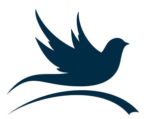 logo flying bird. 