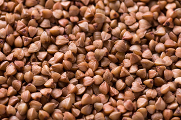 Raw buckwheat background