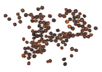 pile peppercorns on white