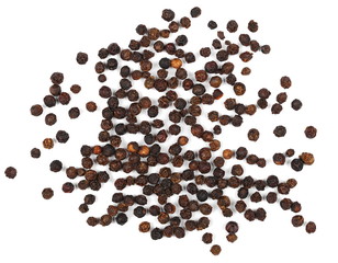 pile peppercorns on white