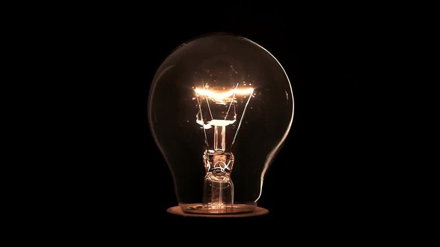 Light bulb glows and flickers