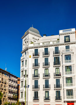 Typical building in the centre of Madrid, Spain