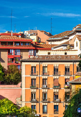 Fototapeta premium Typical buildings in the centre of Madrid, Spain