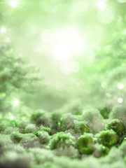 Obraz premium Magic blue background with snow and ice figure