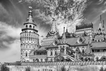 The iconic complex Izmailovskiy Kremlin in Moscow, Russia