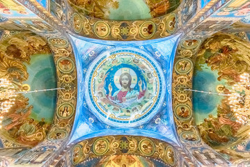 Fototapeta na wymiar Church of the Savior on Blood, interior, St. Petersburg, Russia