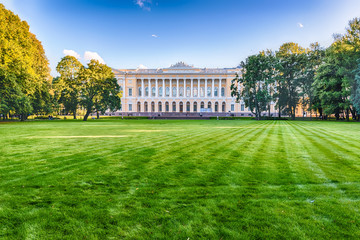 Inside Mikhailovsky Garden, idillic park in central St. Petersbu