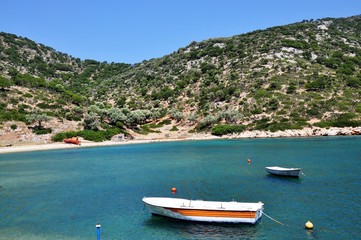 Fototapeta na wymiar Gerakas beach or bay â€“ the lonely part of Alonissos island.
