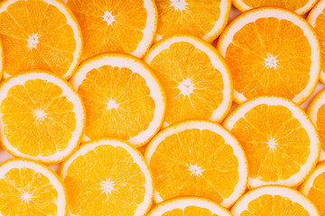Orange Fruit Background. Summer Oranges. Healthy Food