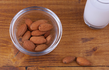 Almond milk. Healthy eating, substitute for dairy intolerant people
