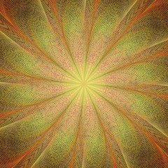 Yellow and orange twisted fractal art background