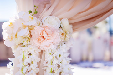 wedding decoration with flowers