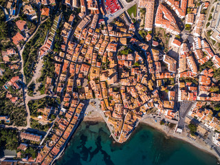 Cadaques city Aerial view, Spain