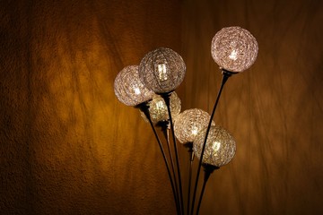 Design floor lamp lighting up