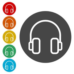 Headphone icon vector 