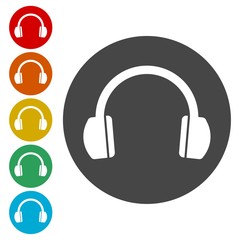 Headphone icon vector 
