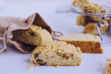 Homemade raisins cookies