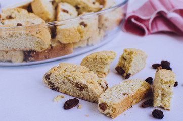 Homemade raisins cookies