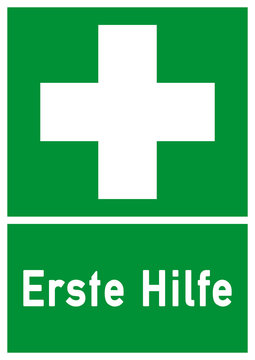 nrs3 NewRescueSign nrs - ks144 Kombi-Schild - Erste Hilfe - Rettungszeichen gr&uuml;n - DIN A1 A2 A3 A4 Poster XXL - g4774