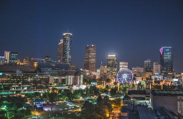 Atlanta Night Sky - obrazy, fototapety, plakaty