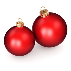 3D rendering red Christmas ball