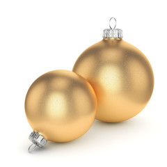3D rendering gold Christmas ball