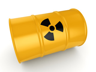 3D rendering radioactive barrel © apopium