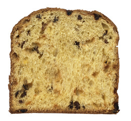 Panettone in half isolated