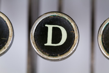Old Typewriter Letter D