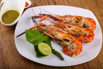 Grilled waterprawn