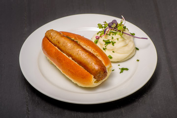 Bangers and Mash on a Plate