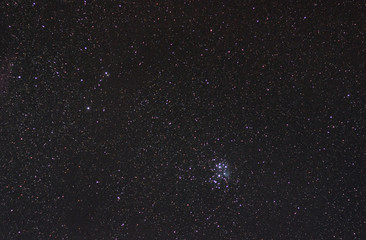 Open star cluster of Pleiades in the constellation of Taurus