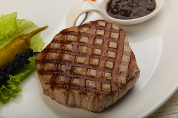 Grilled beef steak