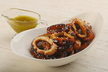 Squid teriyaki ring