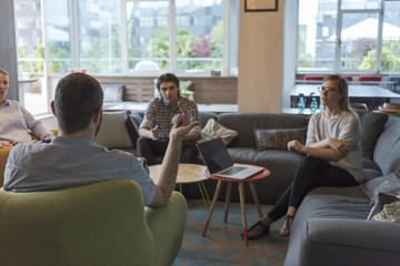team meeting and brainstorming