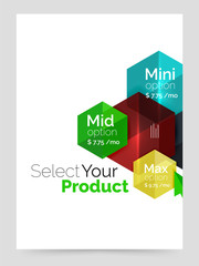 Business a4 brochure or flyer template with options