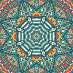 Abstract geometric mosaic vintage ethnic seamless pattern ornamental 