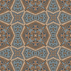 Abstract geometric mosaic seamless pattern