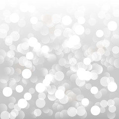 Decorative christmas gray background with bokeh lights