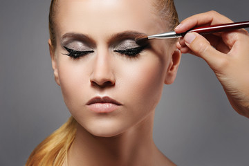 Beautiful young woman in beauty salon